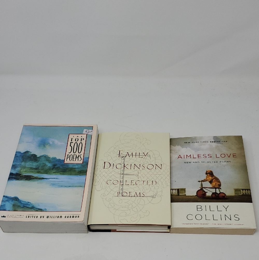 Emily Dickinson Collected Poems Book, Billy Collins, William Harmon Book Bundle